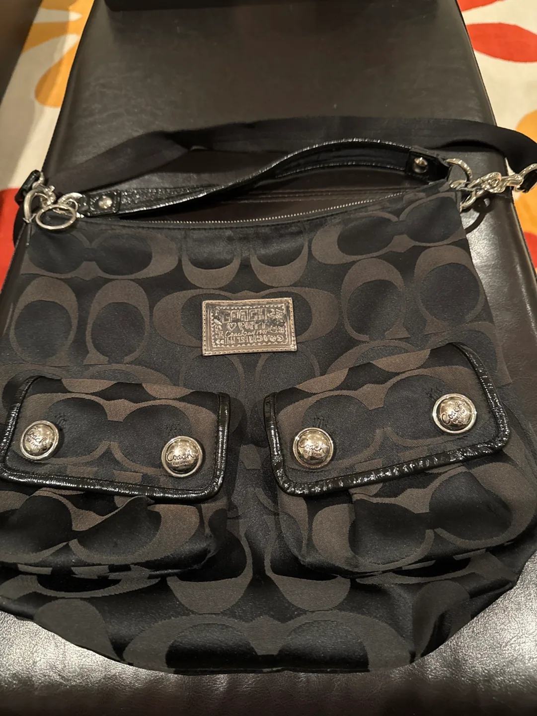Authentic Coach Black Signature C  Shoulder Bag thumbnail