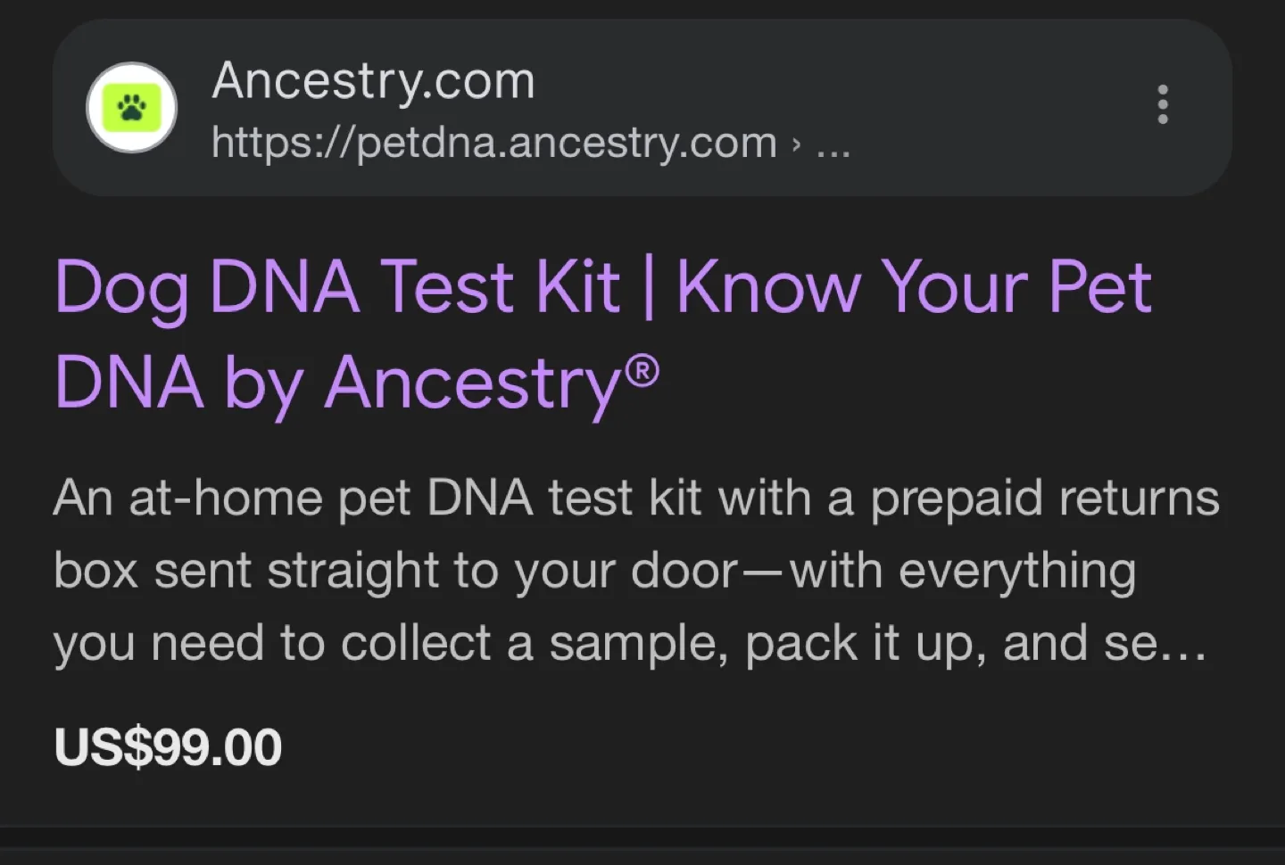 Ancestry Dog DNA Test Kit (make an offer) image indicator(4)