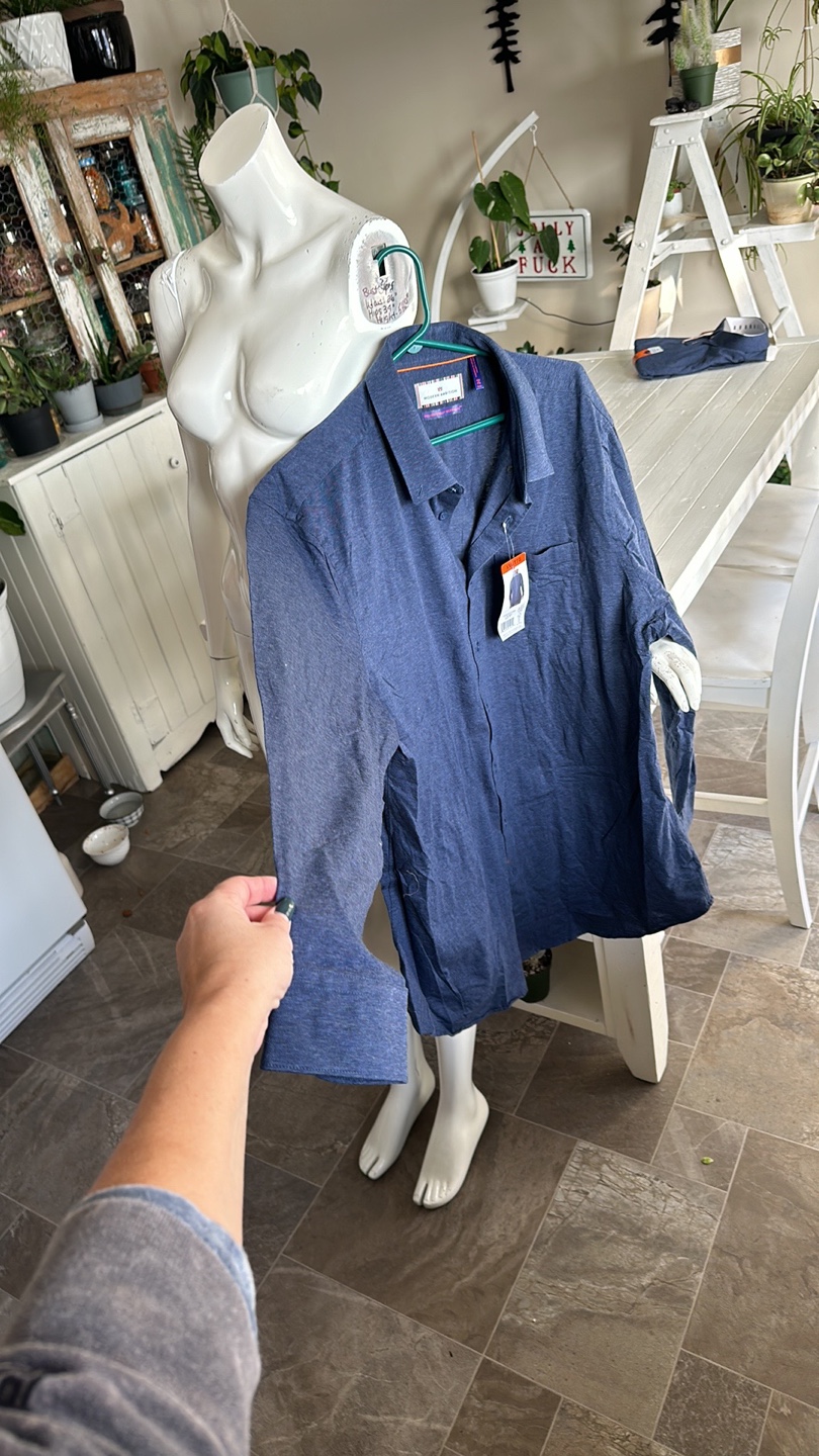 Modern Ambition Men's Long Sleeve Button Up Shirt - Size XXL/TTG - photo 4