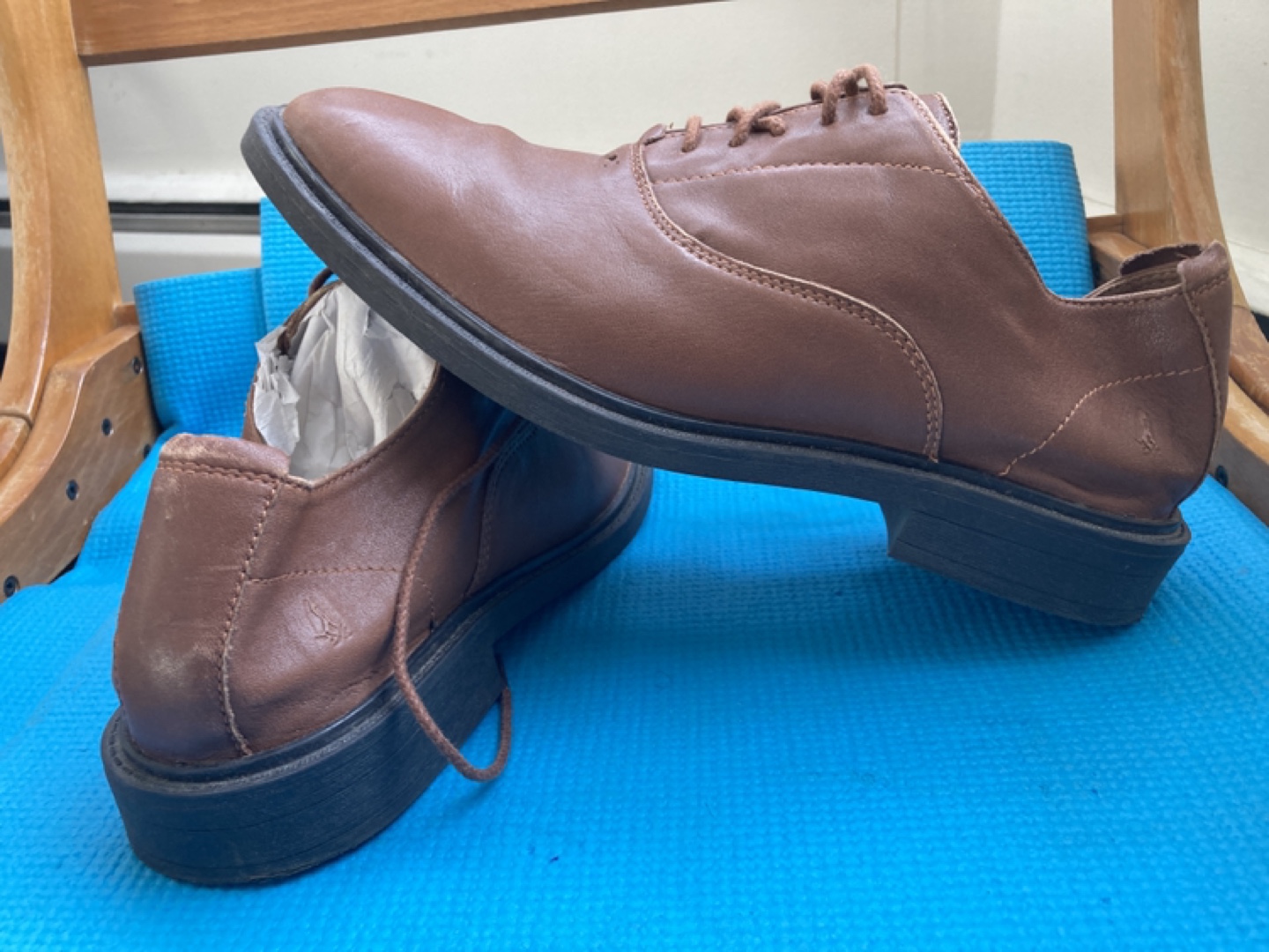 Hush Puppies Men's Brown Leather Shoes( US-10) - photo 4