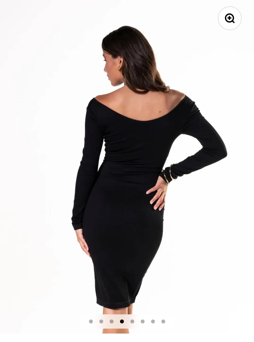 Hey Shape V-Neck Long Sleeve Dress image indicator(2)