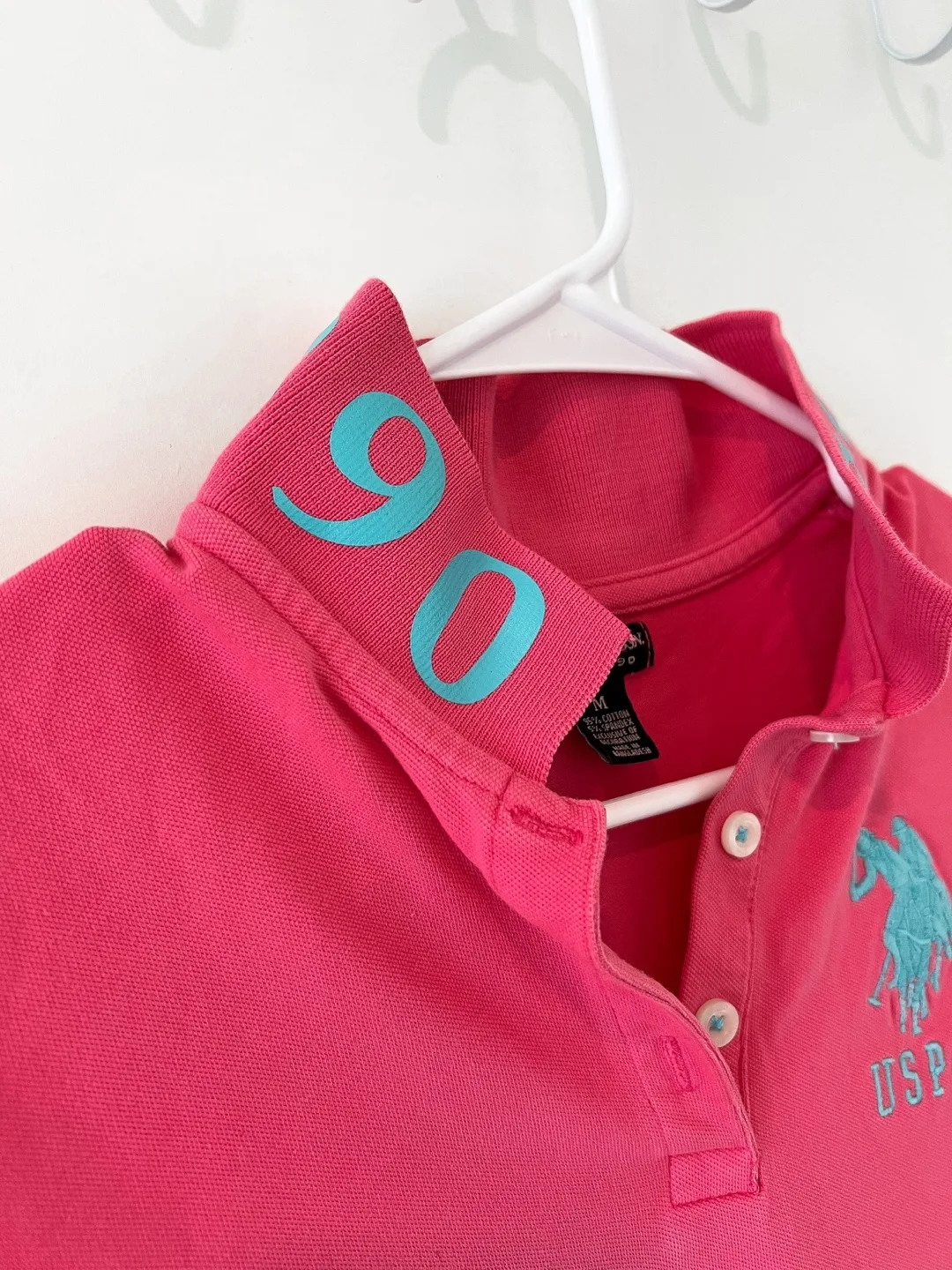 U.S. Polo Assn. 1890 Vintage Pink Polo Shirt Size M image indicator(5)