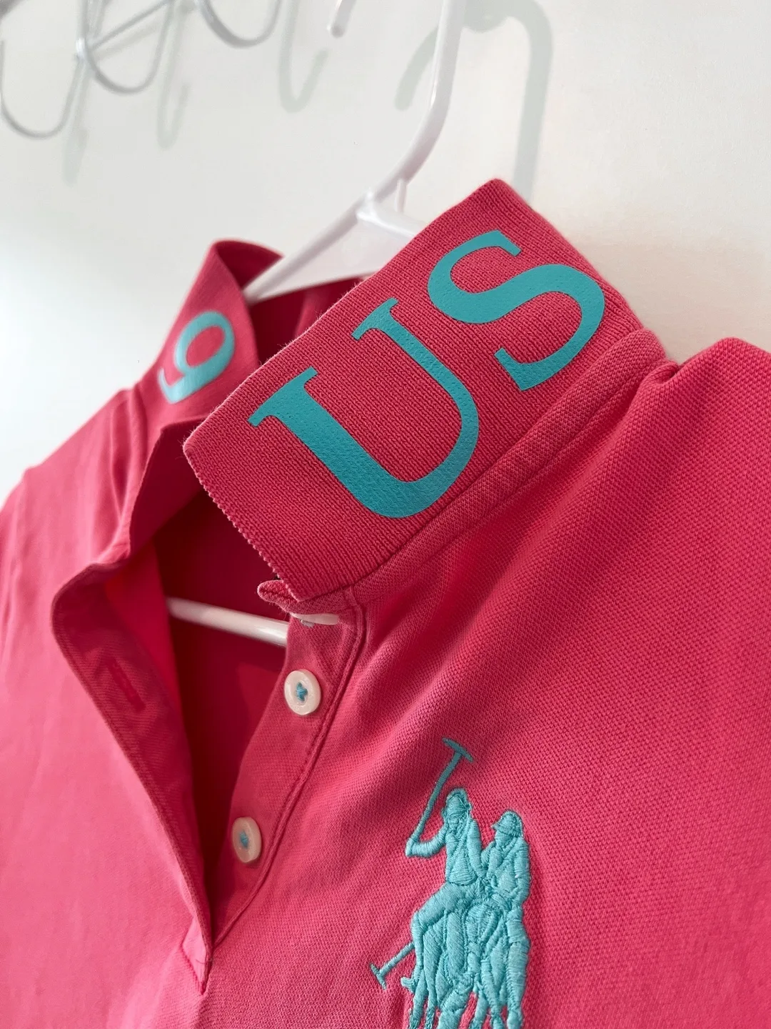 U.S. Polo Assn. 1890 Vintage Pink Polo Shirt Size M image indicator(4)