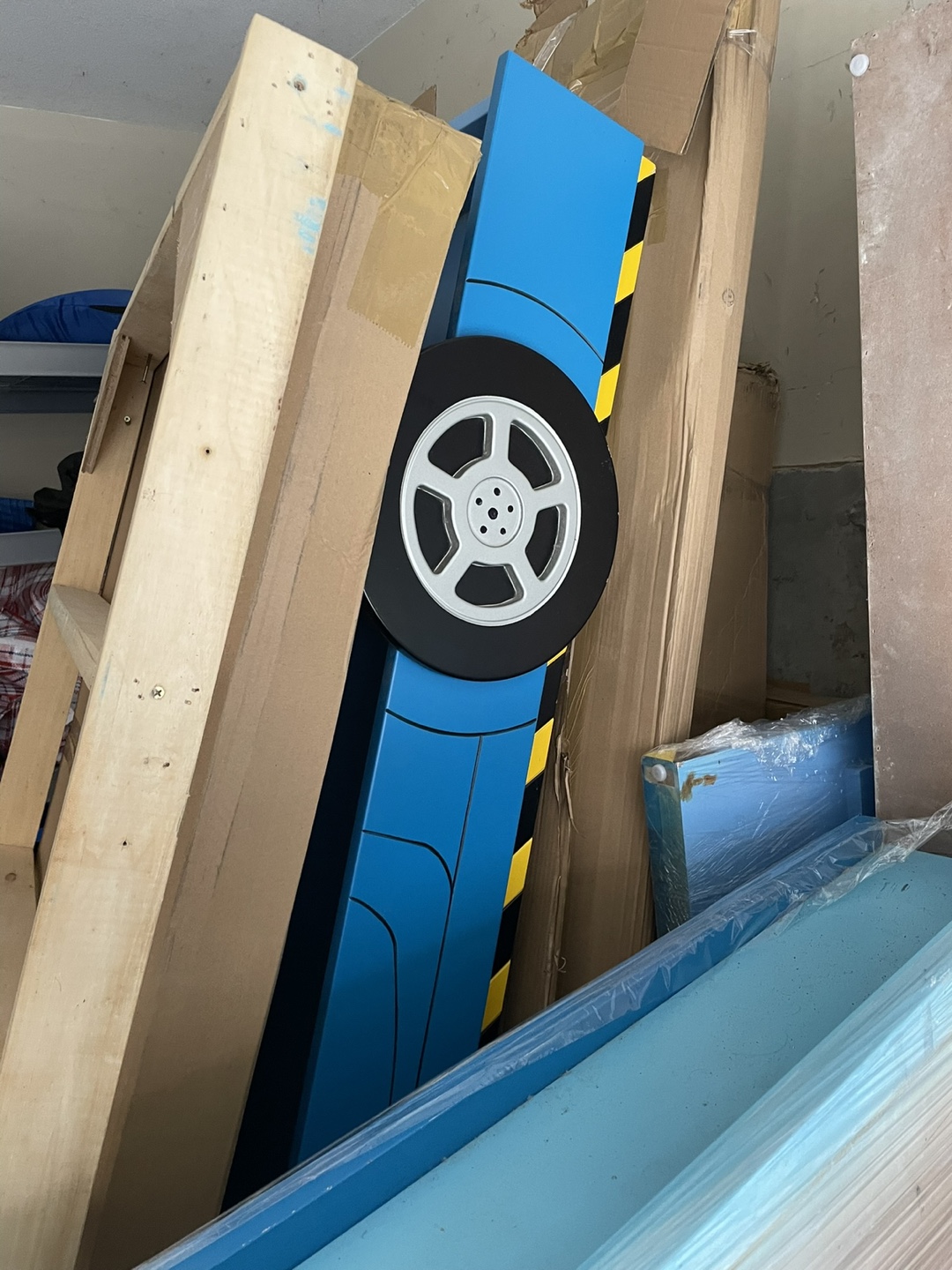 Free Kids Race Car Bed (disassembled)