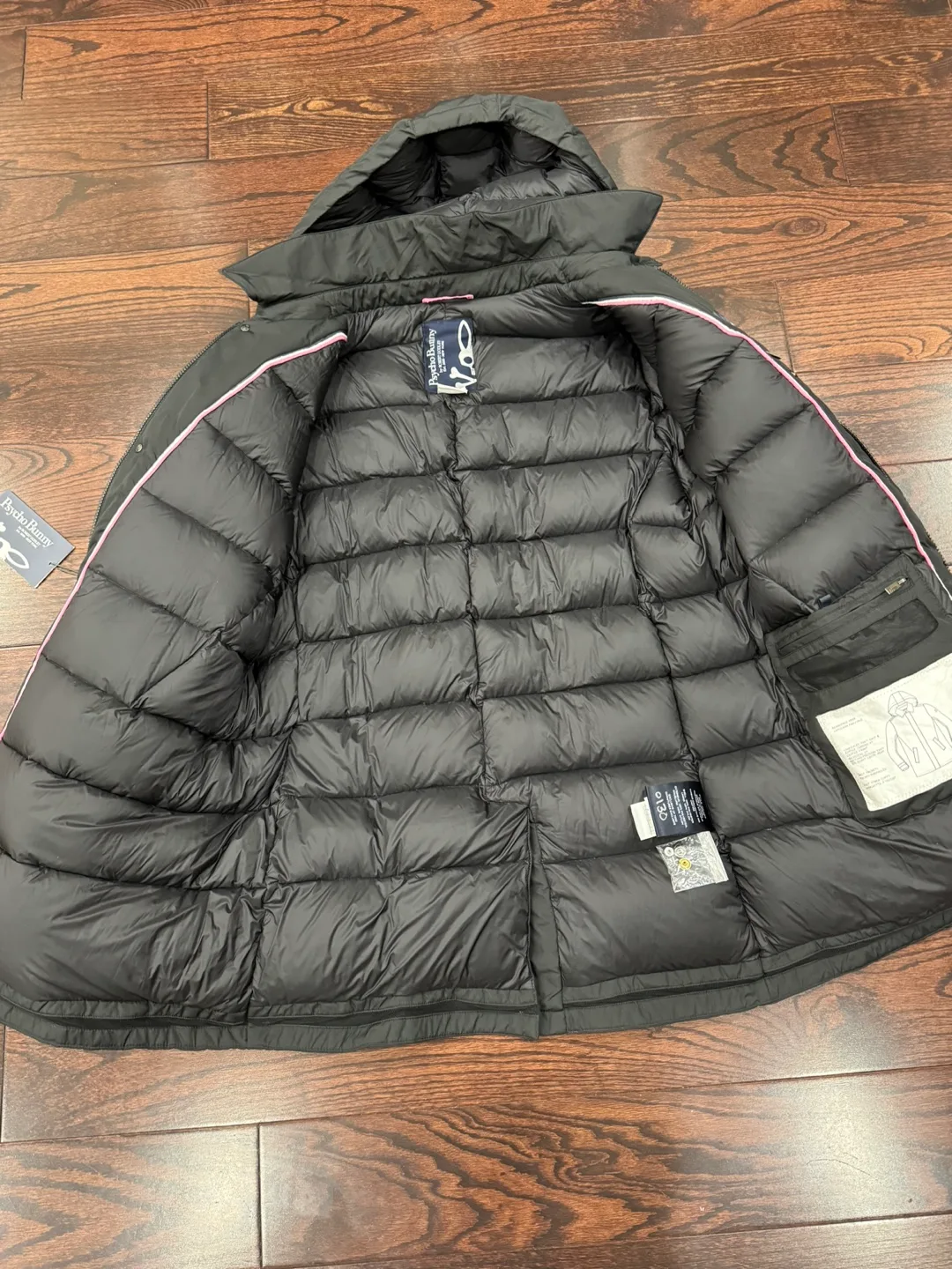 PSYCHO BUNNY WINTER JACKET NEW WITH TAG LARGE BLACK image indicator(4)
