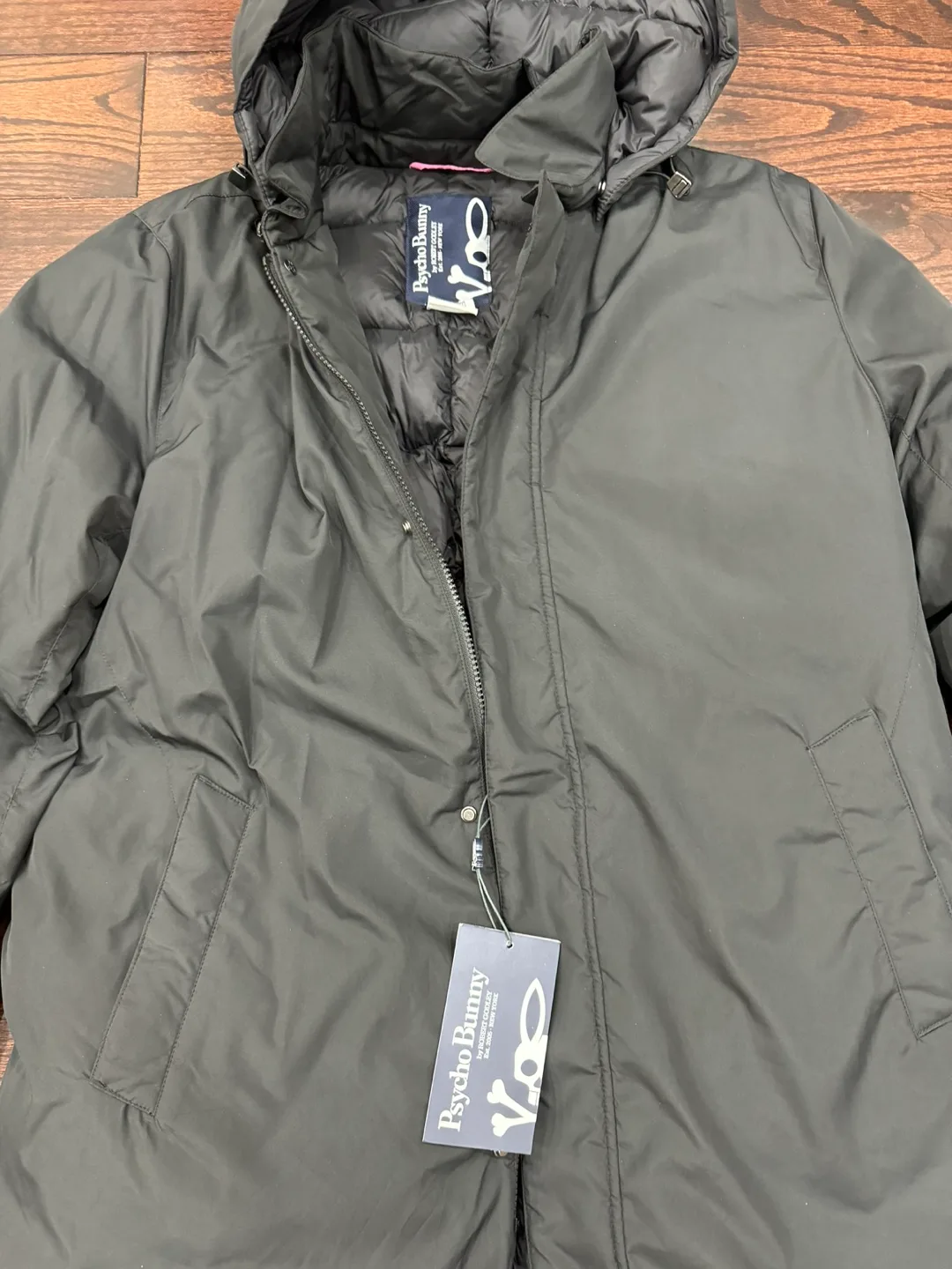 PSYCHO BUNNY WINTER JACKET NEW WITH TAG LARGE BLACK image indicator(2)