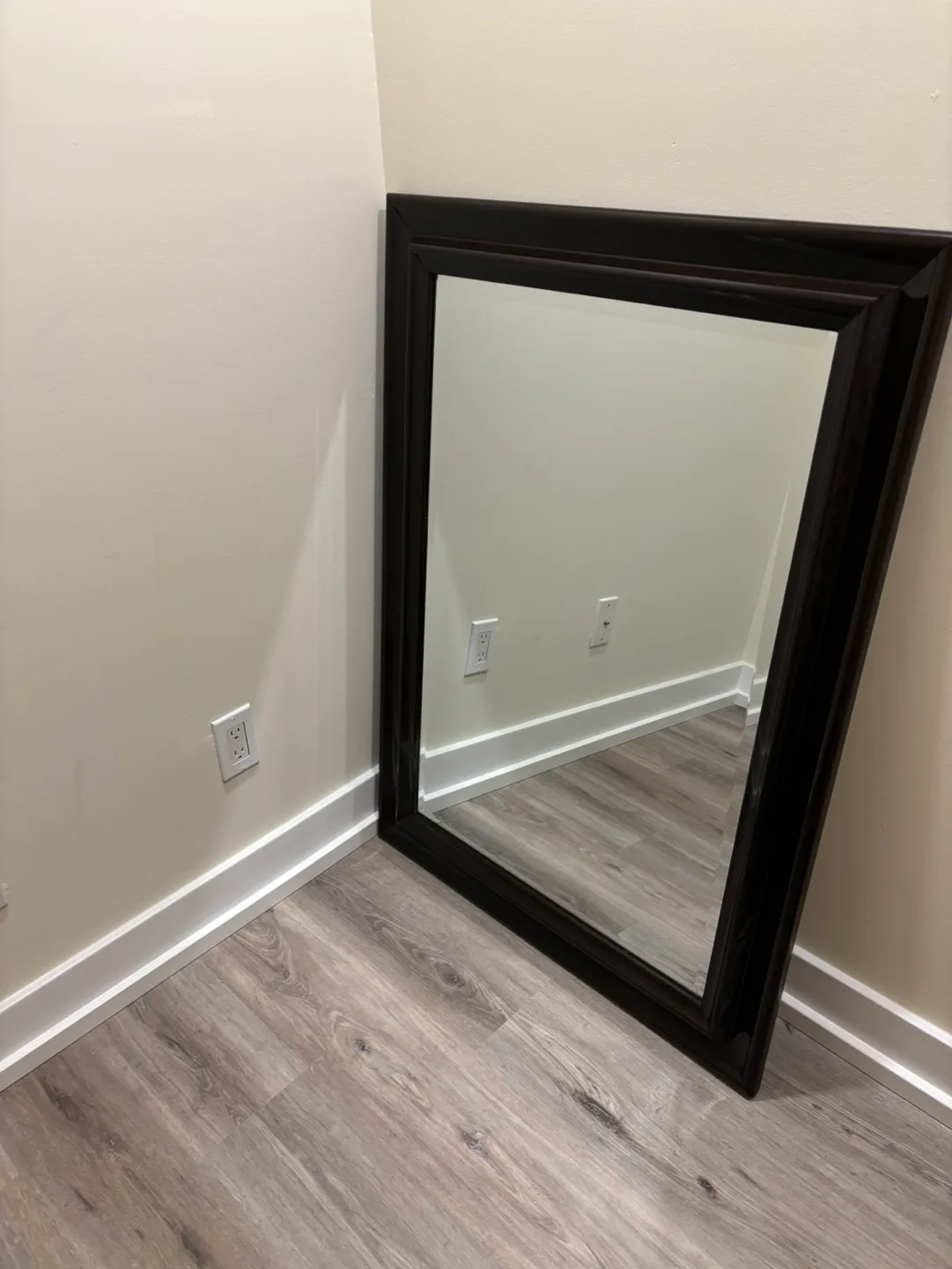 Large Black Wood Framed Mirror image indicator(2)