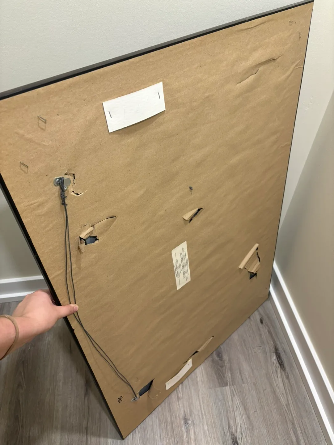 Large Black Wood Framed Mirror image indicator(3)