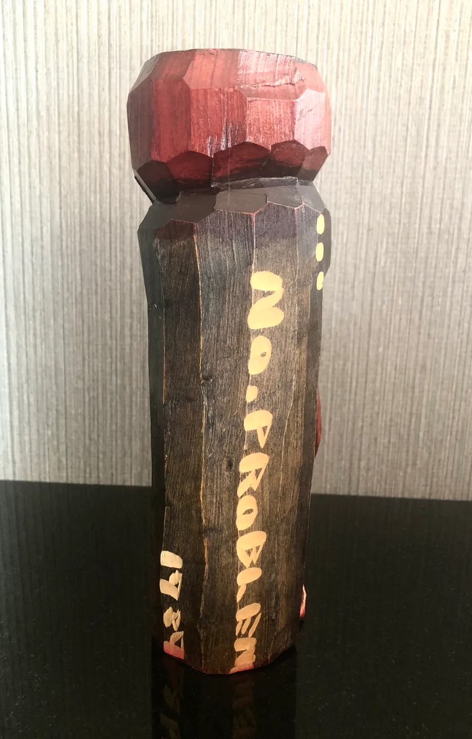 VINTAGE FOLK ART HAND CARVED JAMAICAN RASTAFARIAN HEAD image indicator(3)