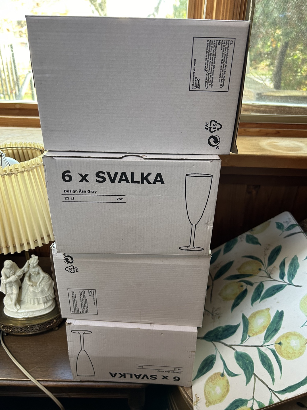 6 IKEA SVALKA Wine Glasses