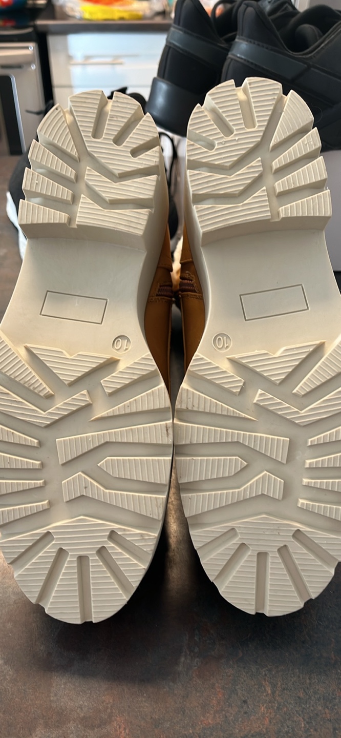 Tan Faux Leather Winter Boots - photo 3