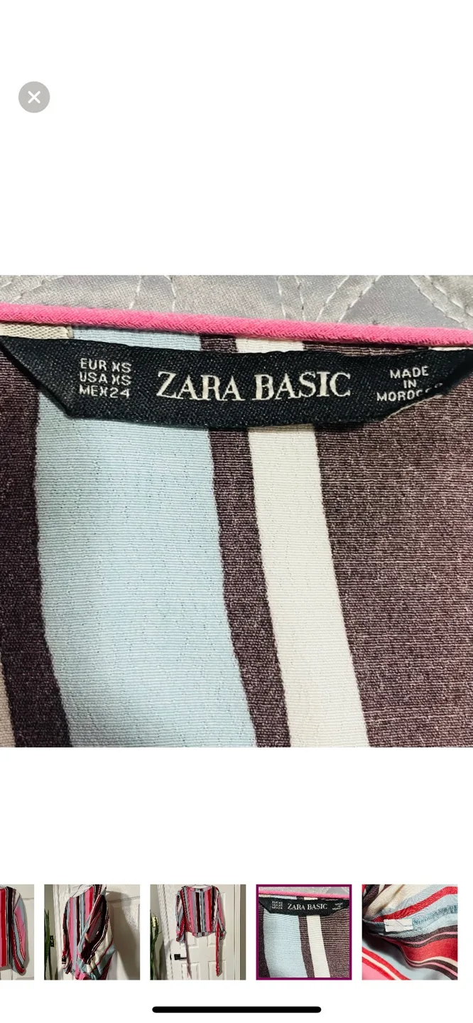 Zara Cold Sleeve Blouse with Tie in Belt image indicator(9)