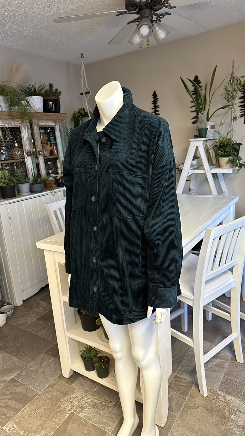 Matty M Corduroy Button Up Shacket