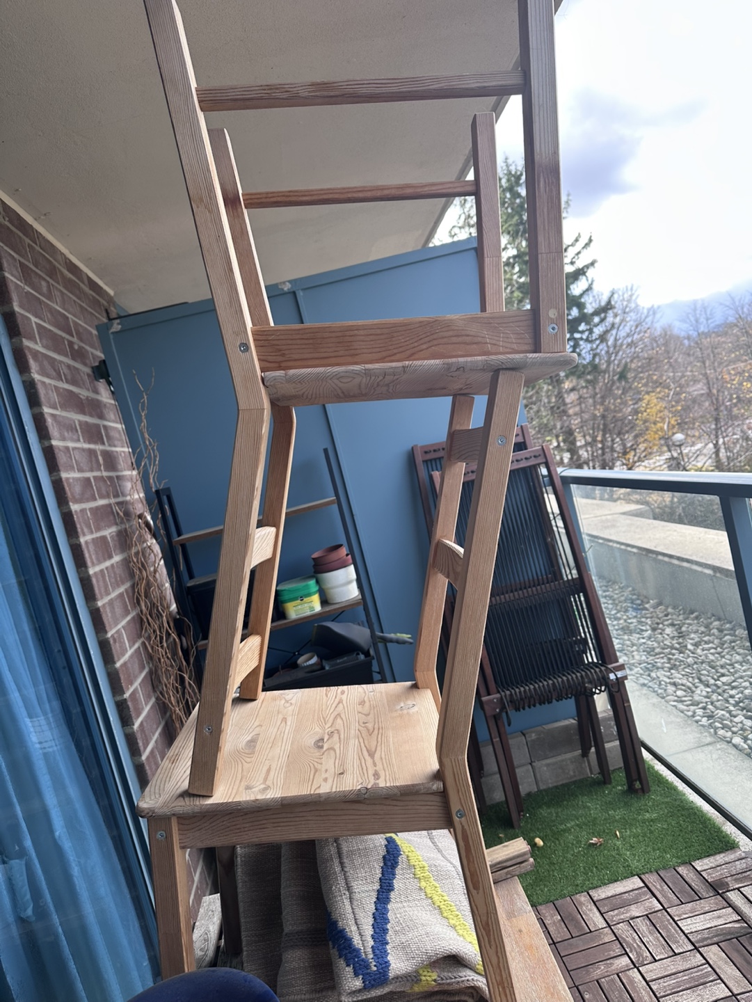 Set of 2 Wooden Chairs