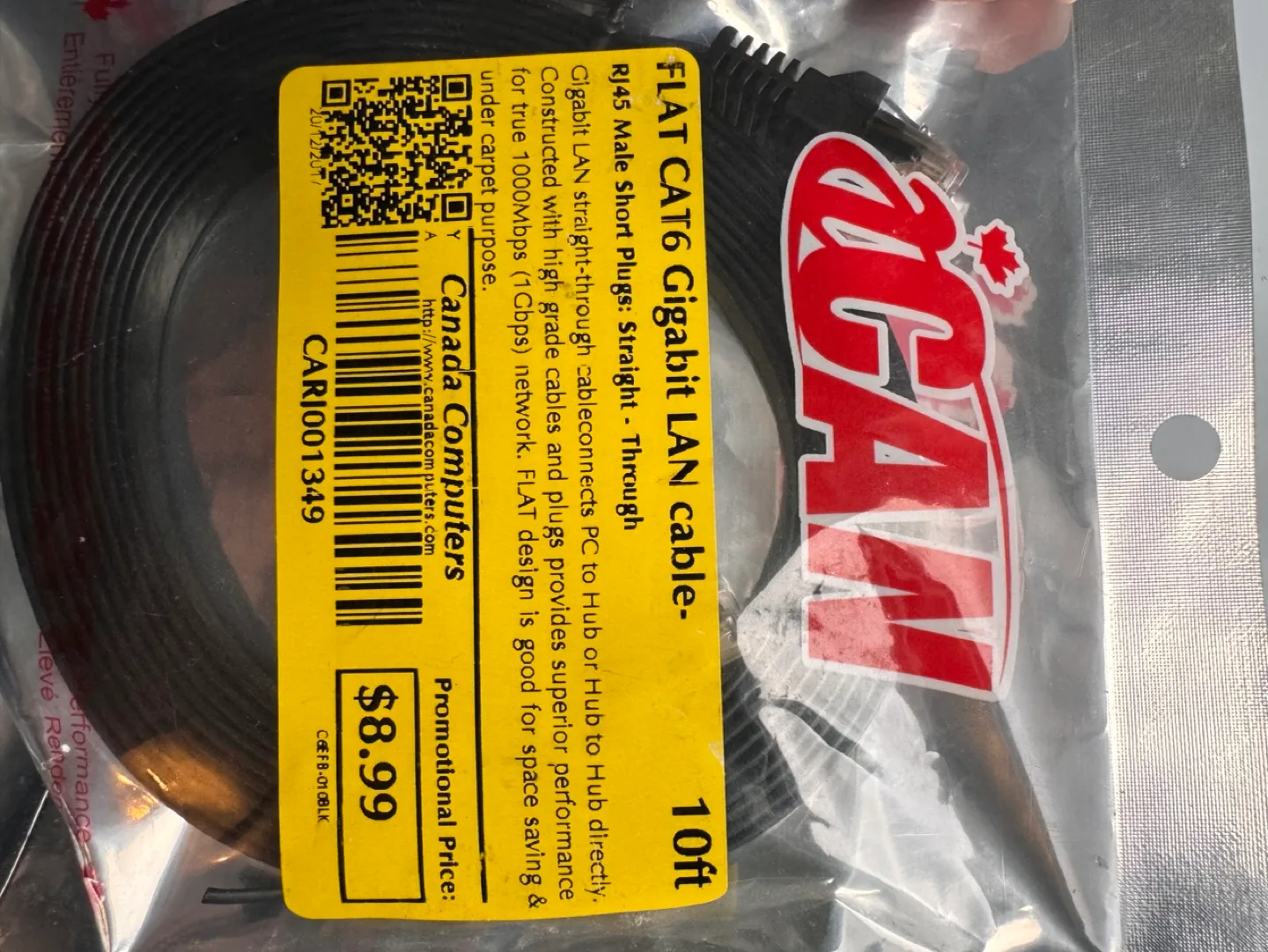 10ft Flat Cat6 Gigabit Lan Cable image indicator(3)