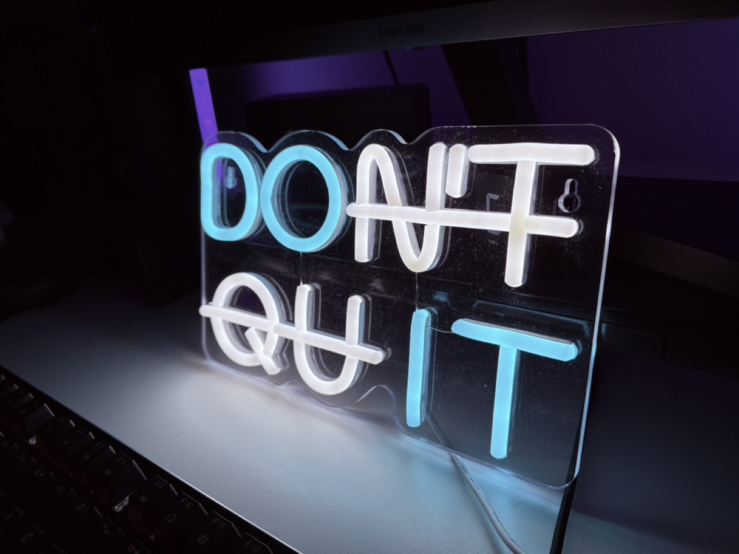 Don't Quit Neon Sign - photo 2