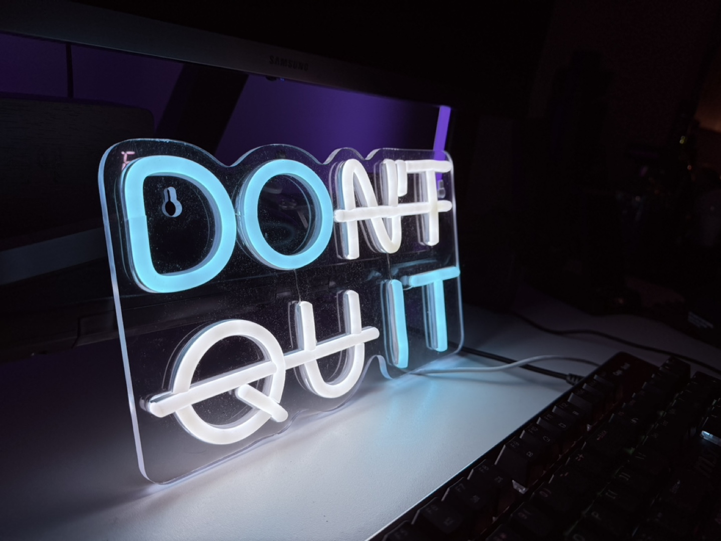 Don't Quit Neon Sign