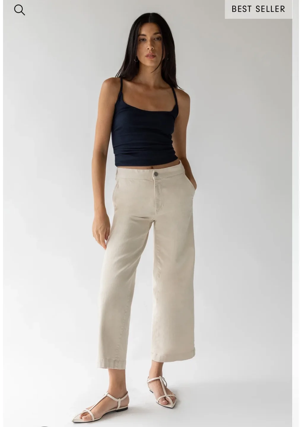 OAK+FORT Cropped Wide Leg Pants 26 xs image indicator(3)