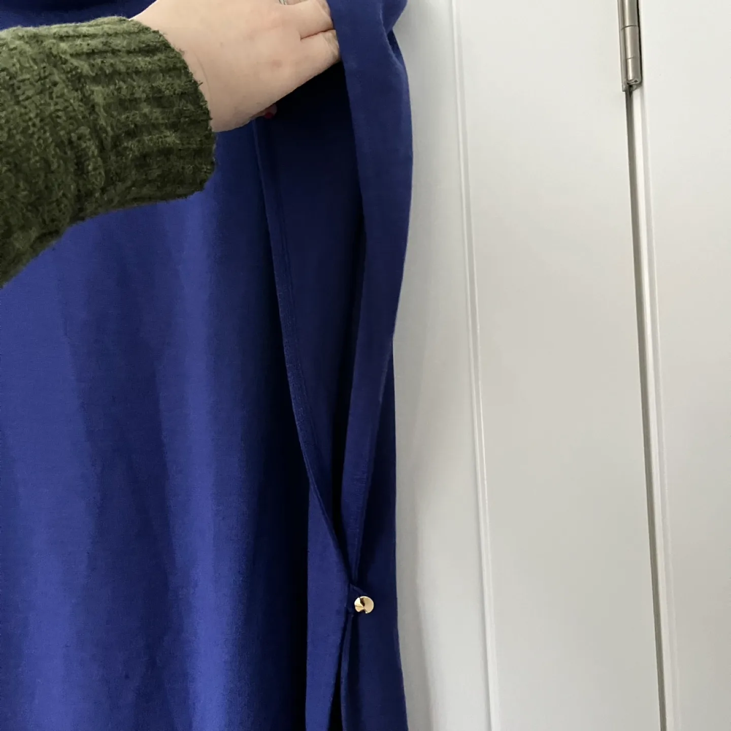 St. John Wool Rayon Oversized Shrug Coatigan Poncho Wrap P/S image indicator(3)