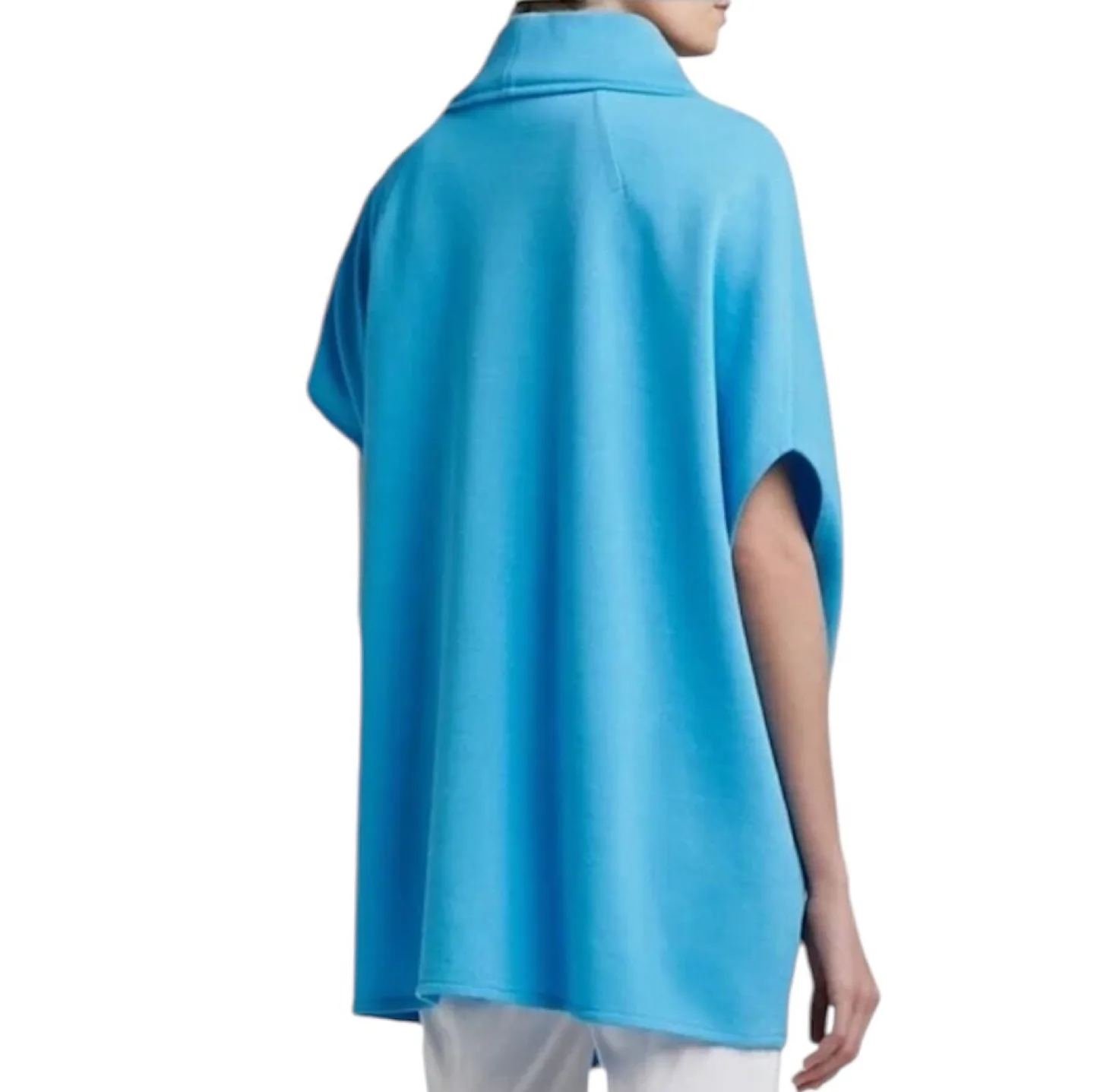 St. John Wool Rayon Oversized Shrug Coatigan Poncho Wrap P/S image indicator(10)