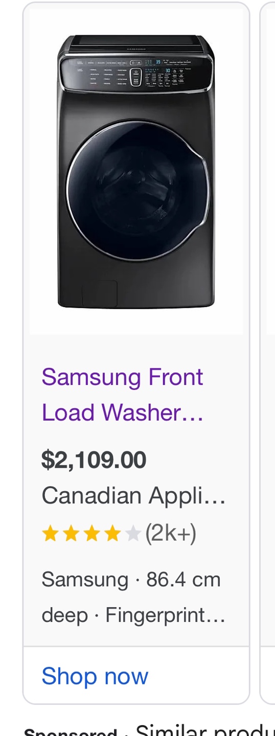 Samsung flex wash Front and top Load Washer