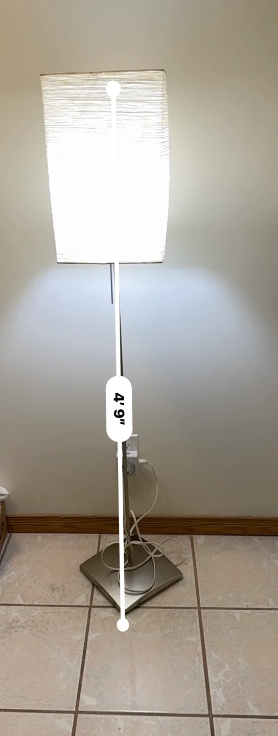Floor lamp with white shade image indicator(2)