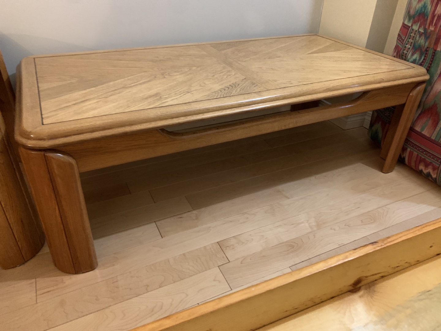 Set of Three Wood Coffee Tables and One Bench - photo 3