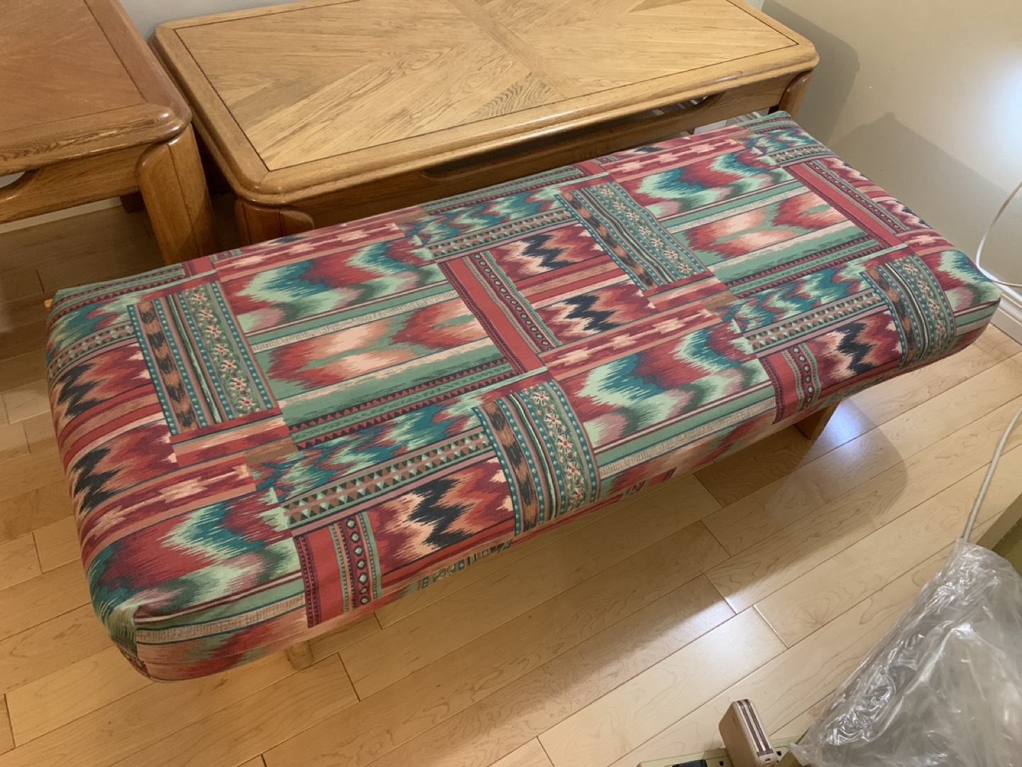 Set of Three Wood Coffee Tables and One Bench - photo 5