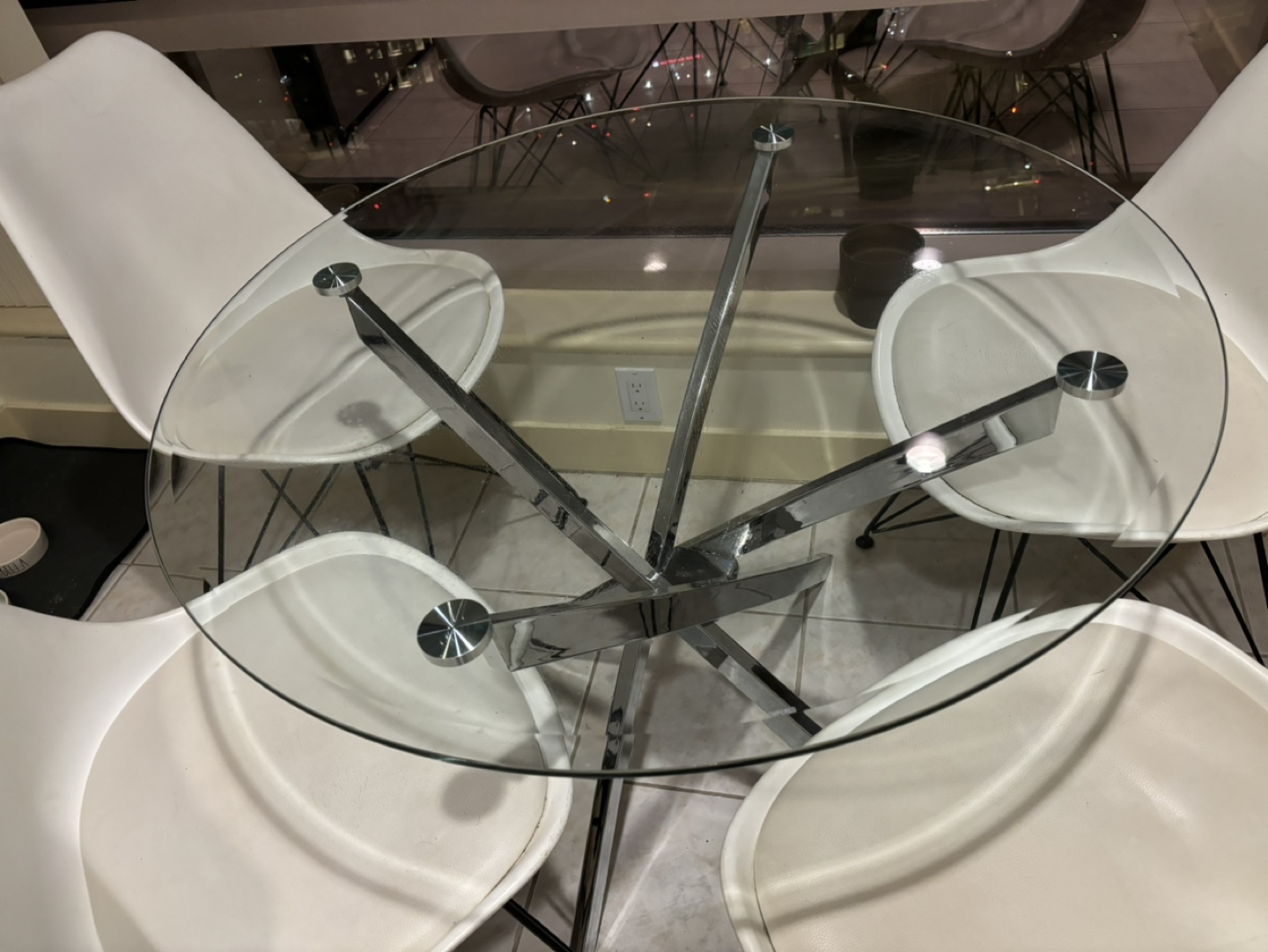 Glass Dining Table and 4 Chairs - photo 2