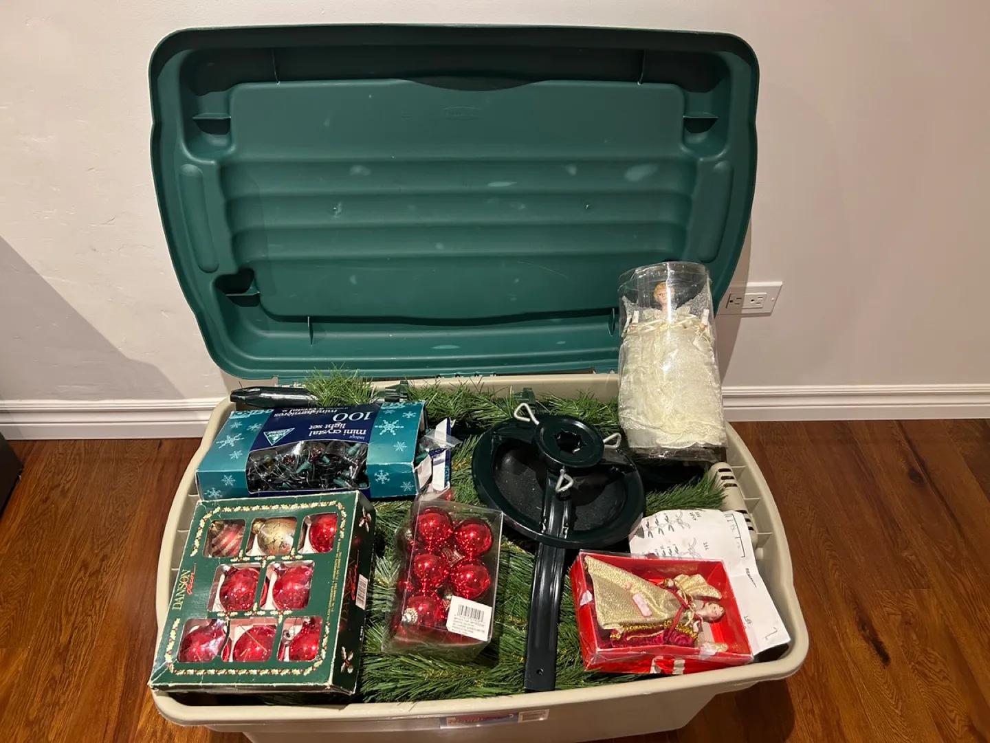 6.5 feet looks real Christmas Tree with Ornaments and Angel image indicator(6)