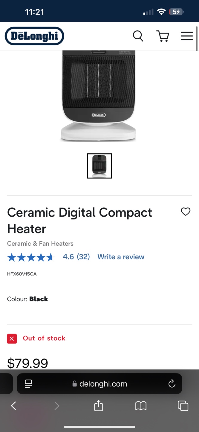 DeLonghi Ceramic Heater