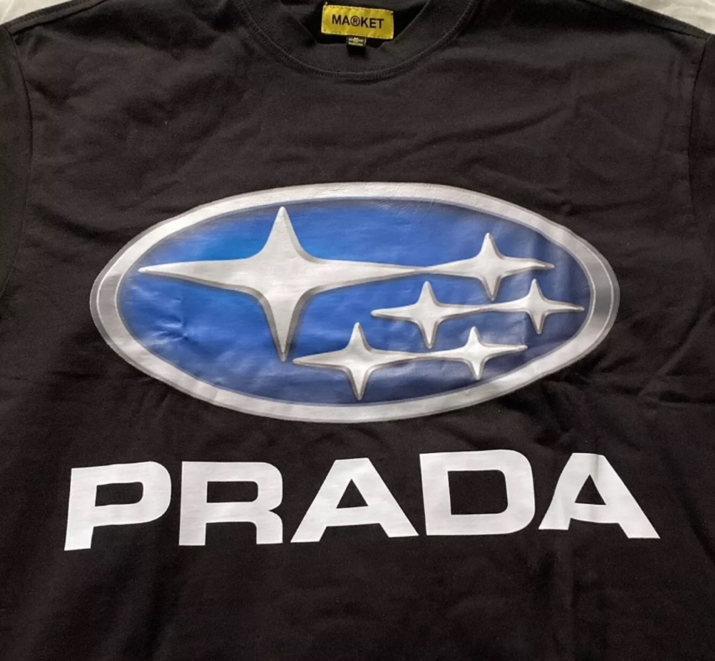 MARKET Unknown Saburu & Prada  T-shirt - VINTAGE BLACK Sz:M - photo 4