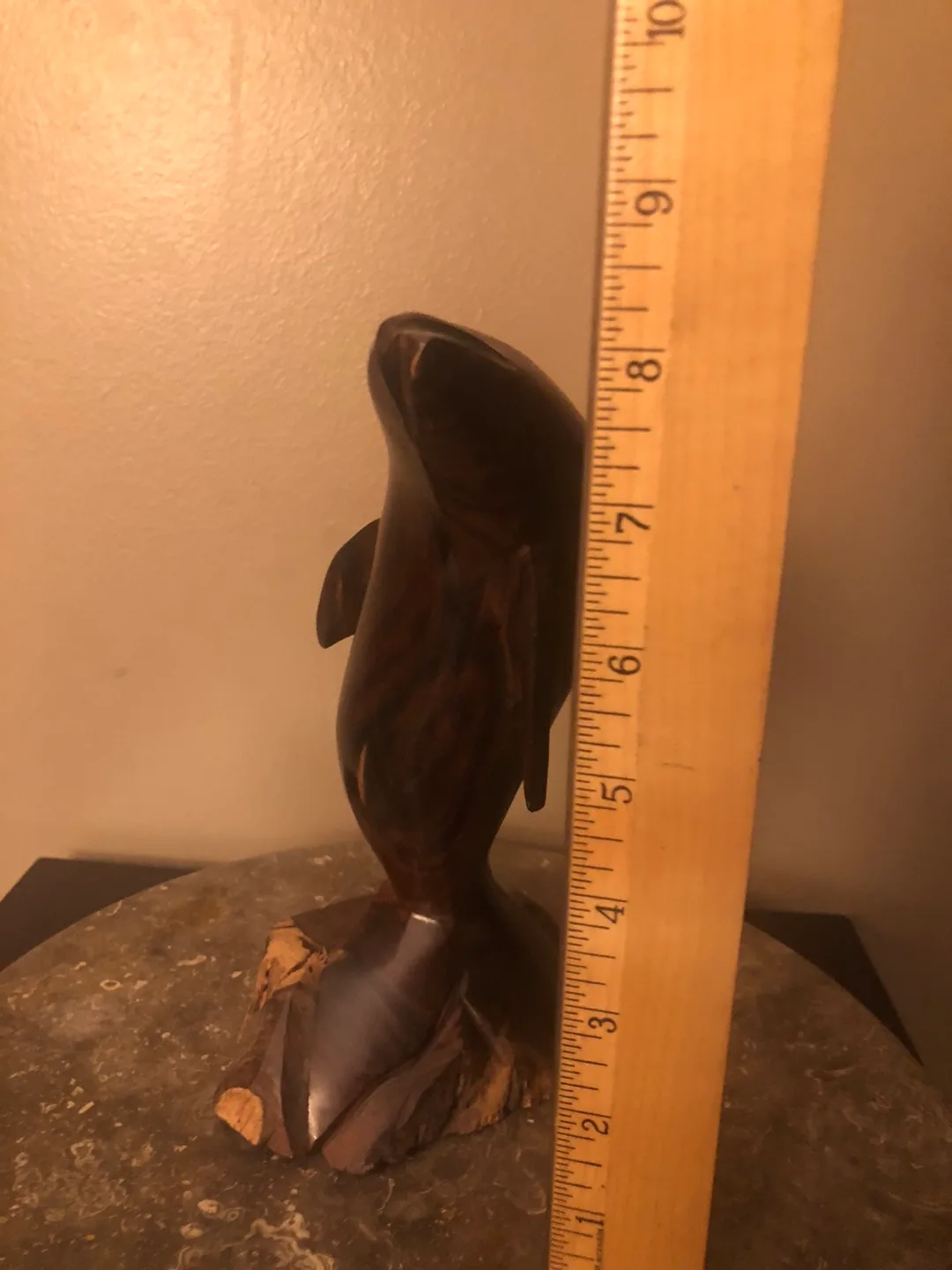 Hand Carved Wooden Dolphin Statue image indicator(6)