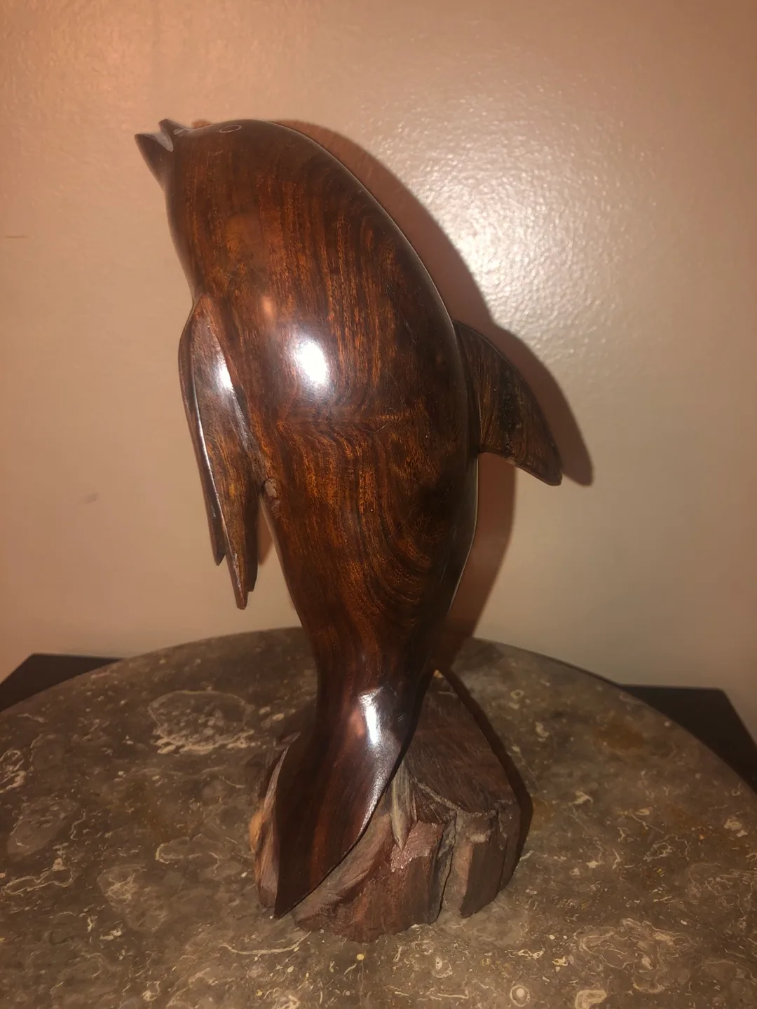 Hand Carved Wooden Dolphin Statue image indicator(2)