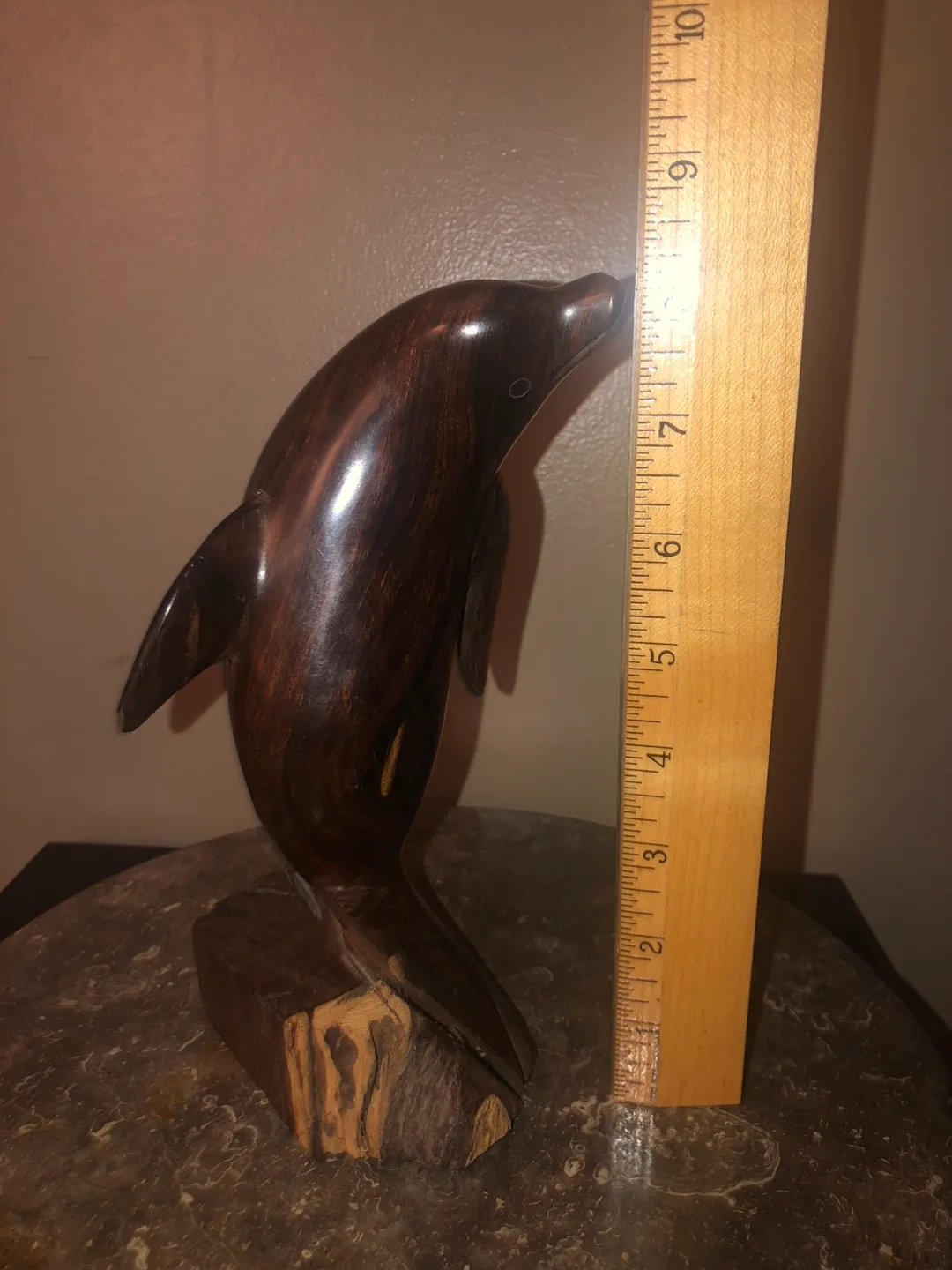 Hand Carved Wooden Dolphin Statue image indicator(3)