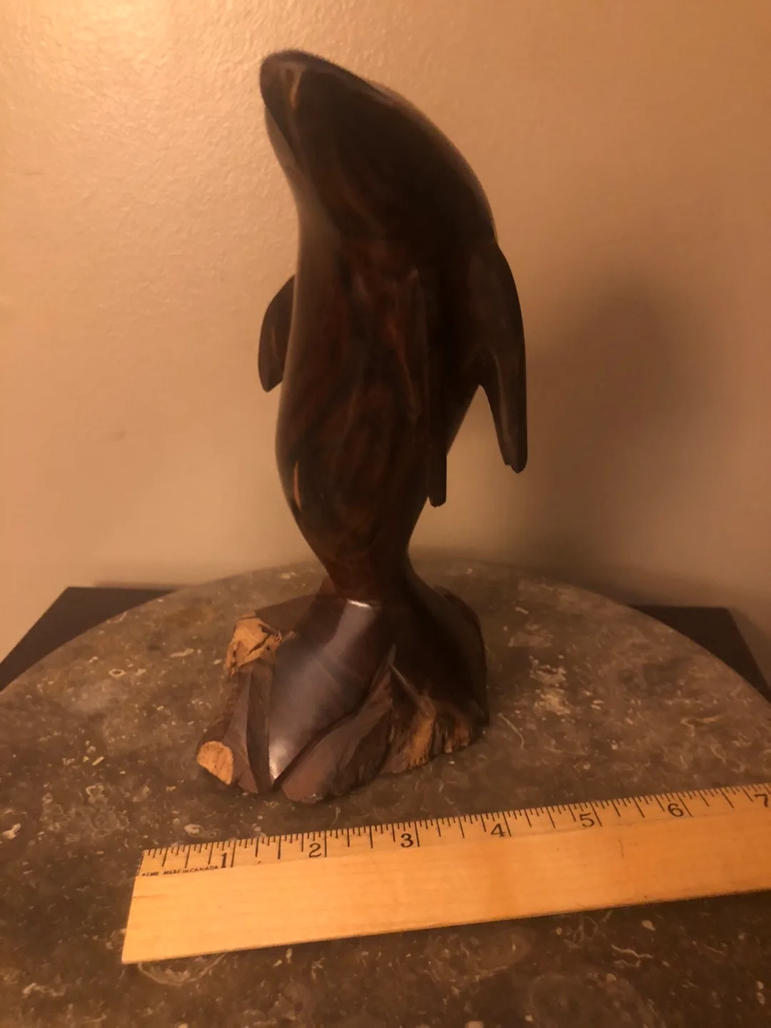 Hand Carved Wooden Dolphin Statue image indicator(5)