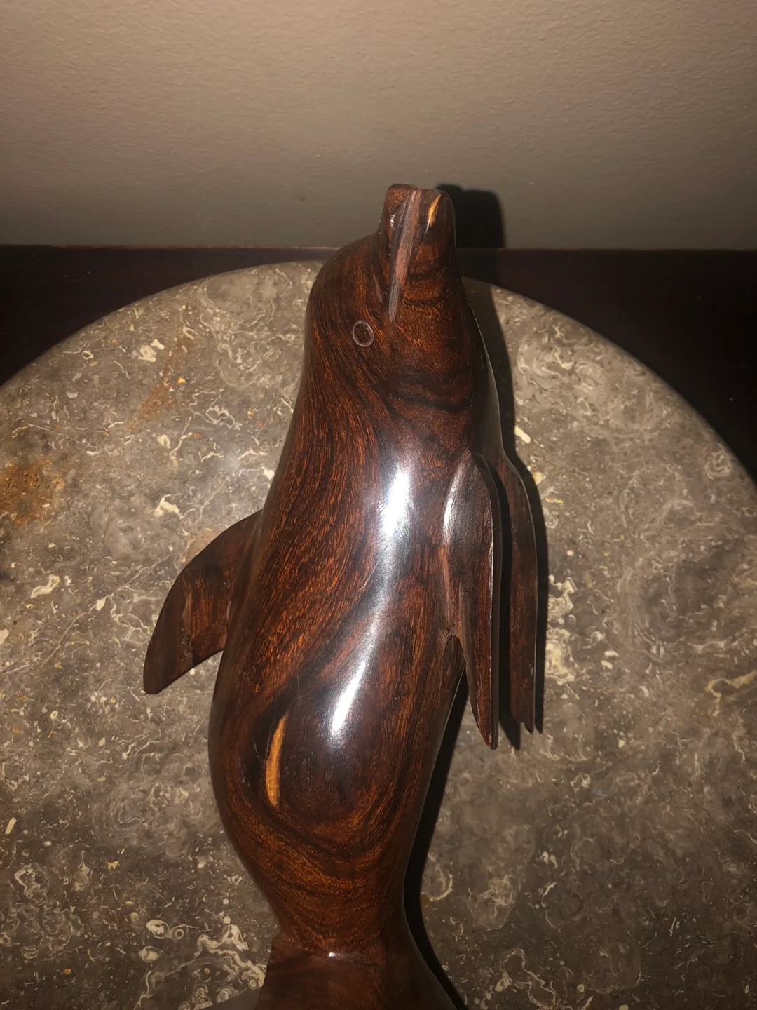 Hand Carved Wooden Dolphin Statue image indicator(8)