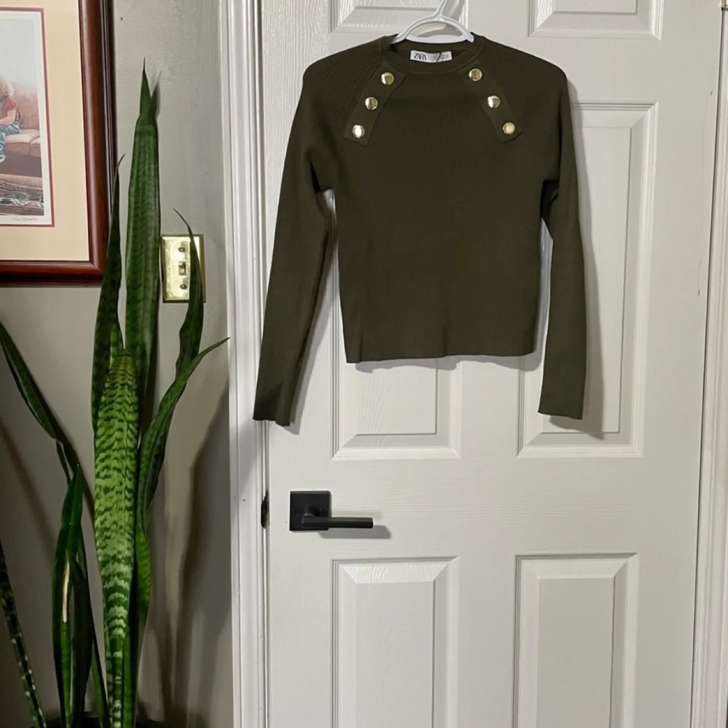 Zara Button Detail Long Sleeve Top image indicator(5)