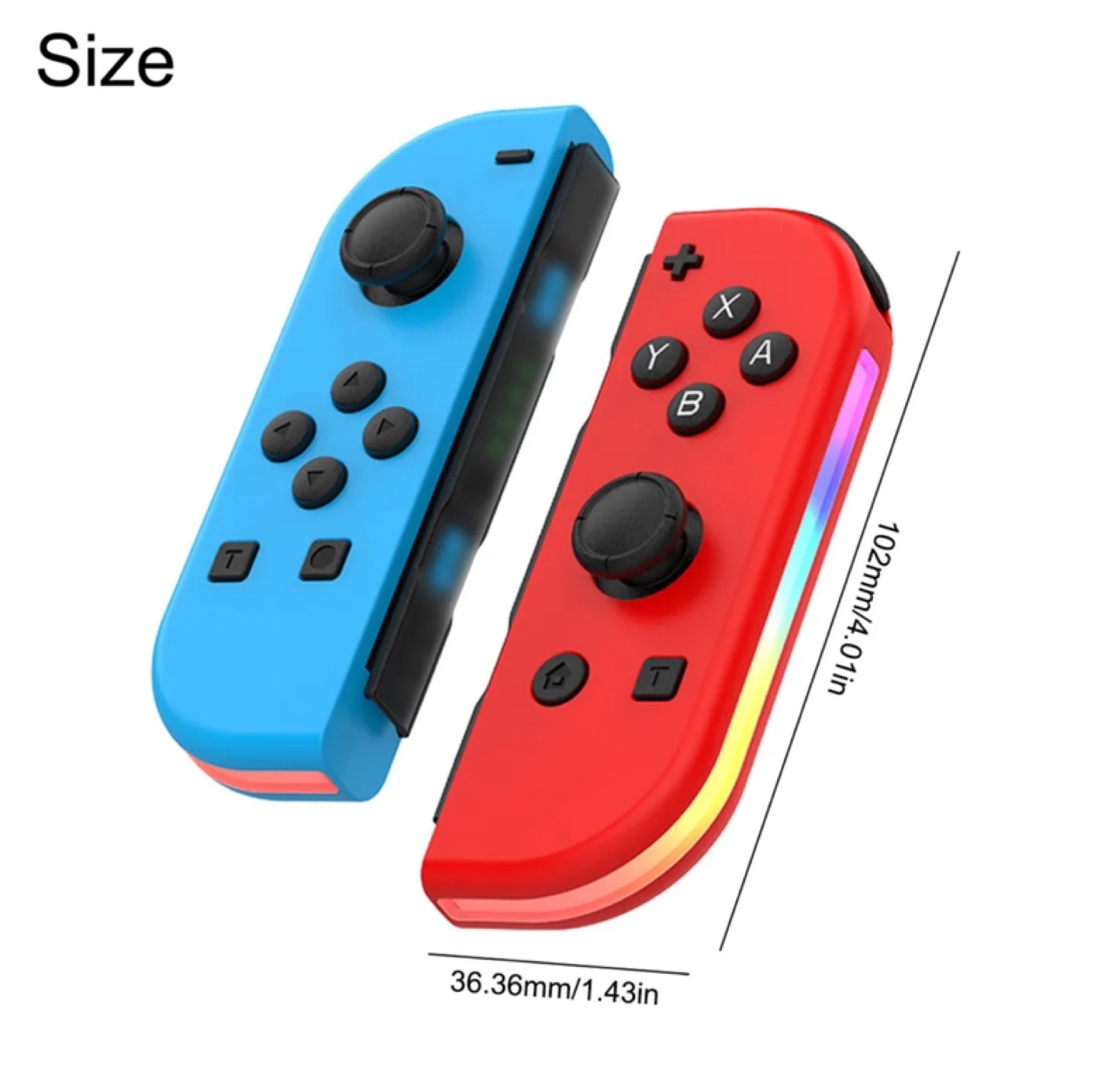 Nintendo Switch Joy-con-Controllers With LEDs  Red & Blue Color - photo 4