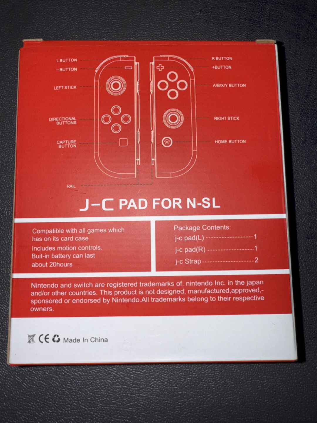 Nintendo Switch Joy-con-Controllers With LEDs  Red & Blue Color - photo 3