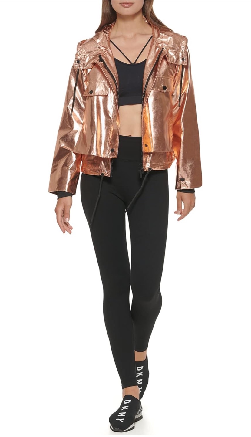 DKNY Sport Rose Gold Metallic Jacket - photo 3