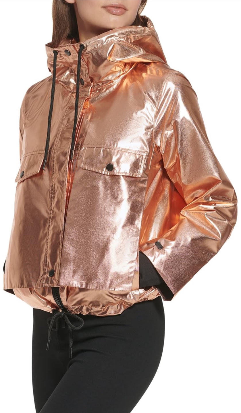 DKNY Sport Rose Gold Metallic Jacket