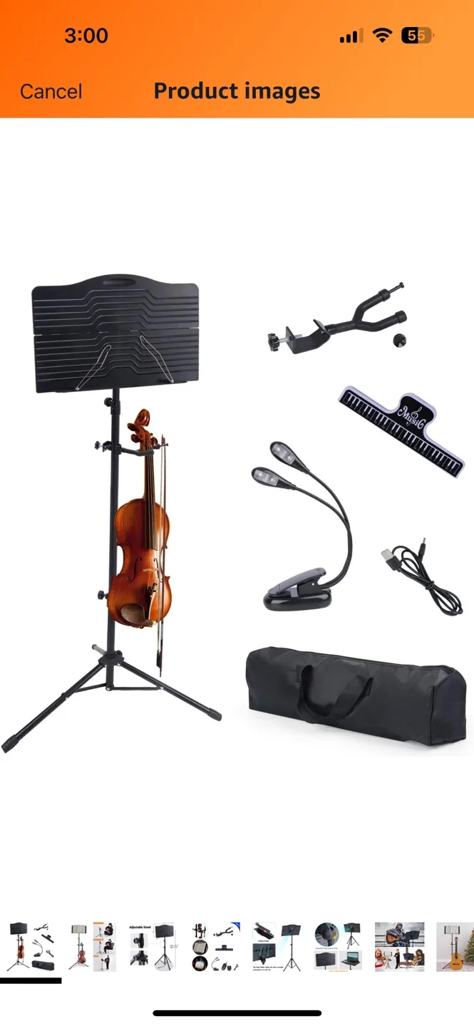 Musical Instrument Stand with Light & Carrying Case thumbnail