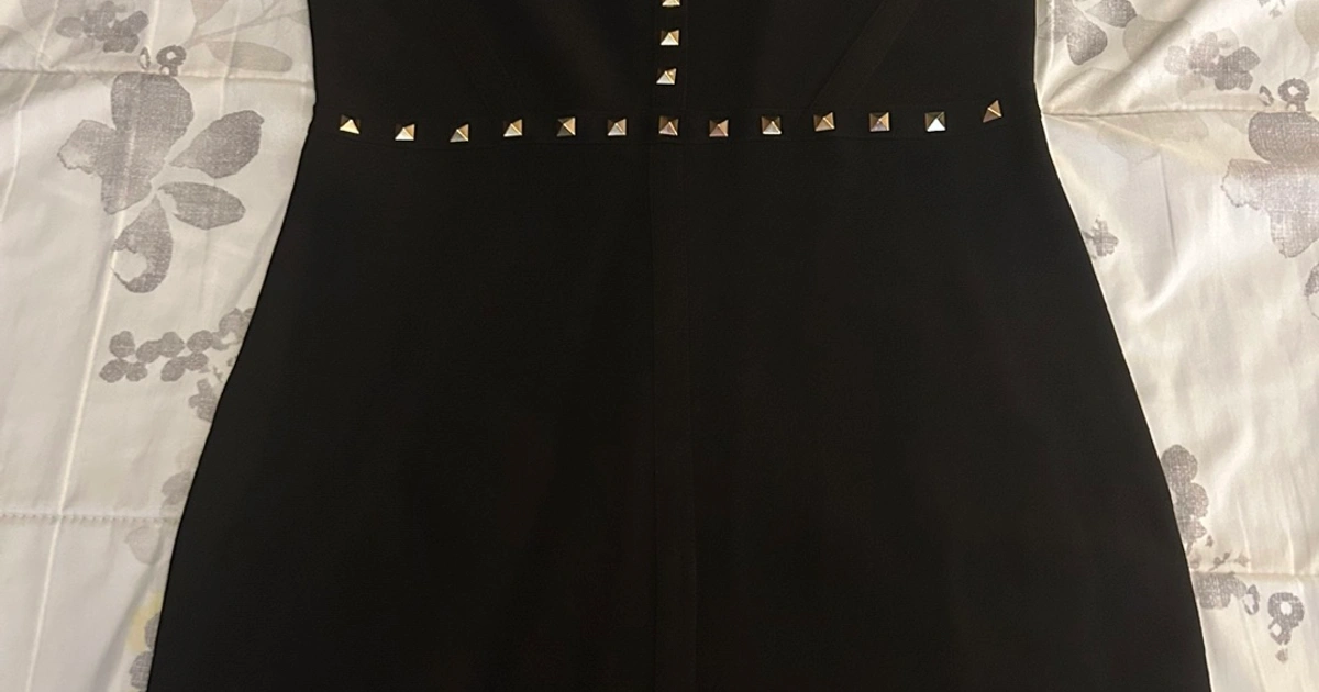Black Bebe Studded Dress | Karrot Black Bebe Studded Dress | Karrot