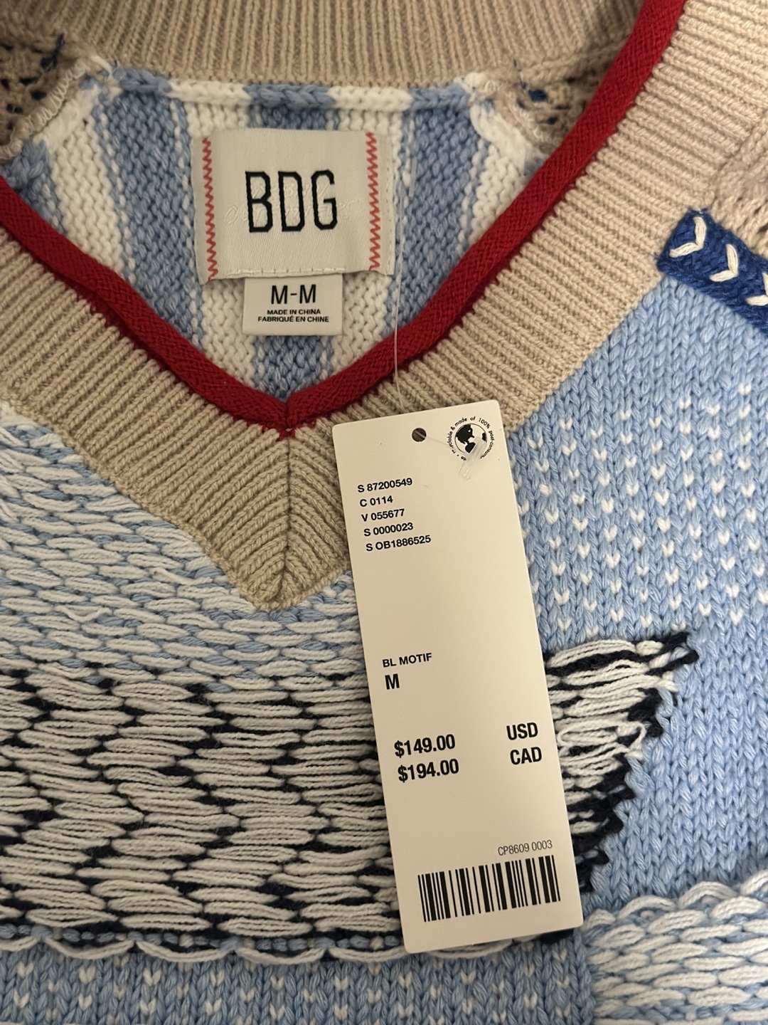 BDG Patchwork Knit Sweater - M (Brand new) - photo 3