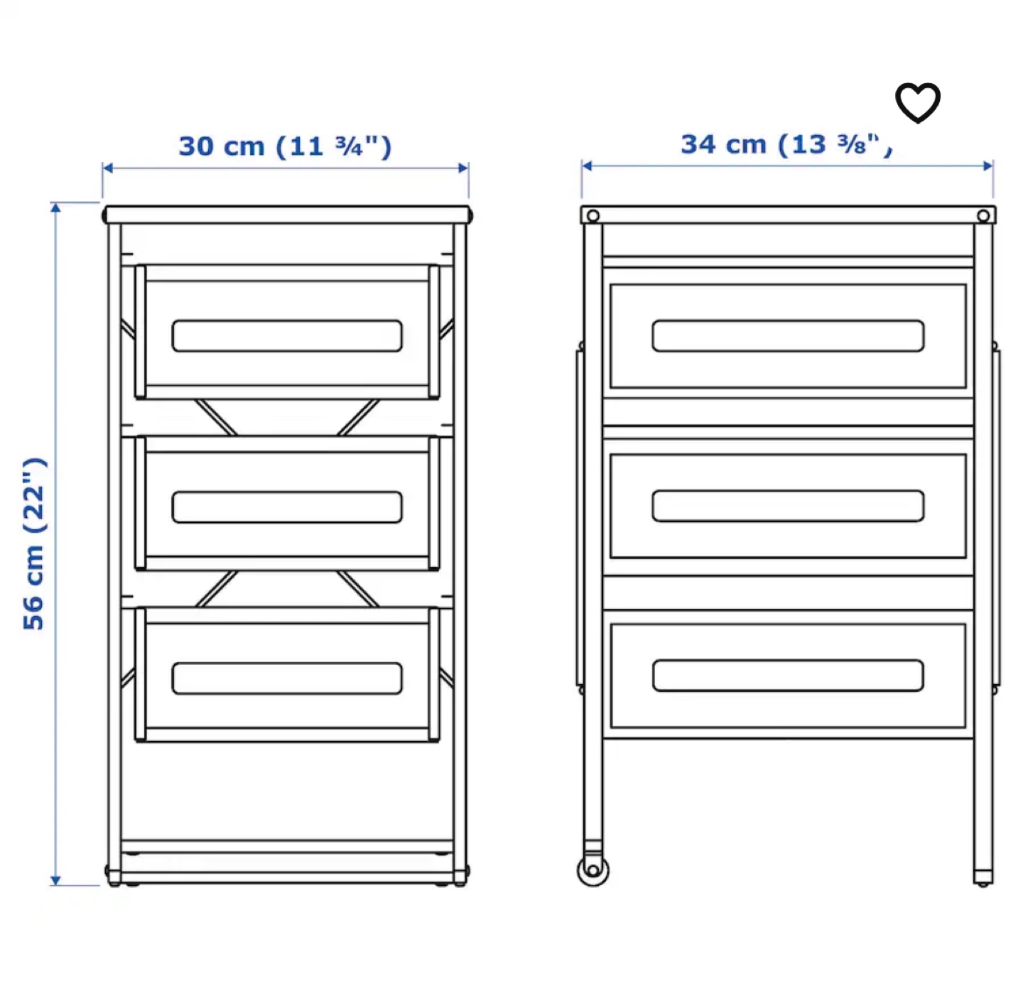 White 3-Drawer Organizer - photo 3