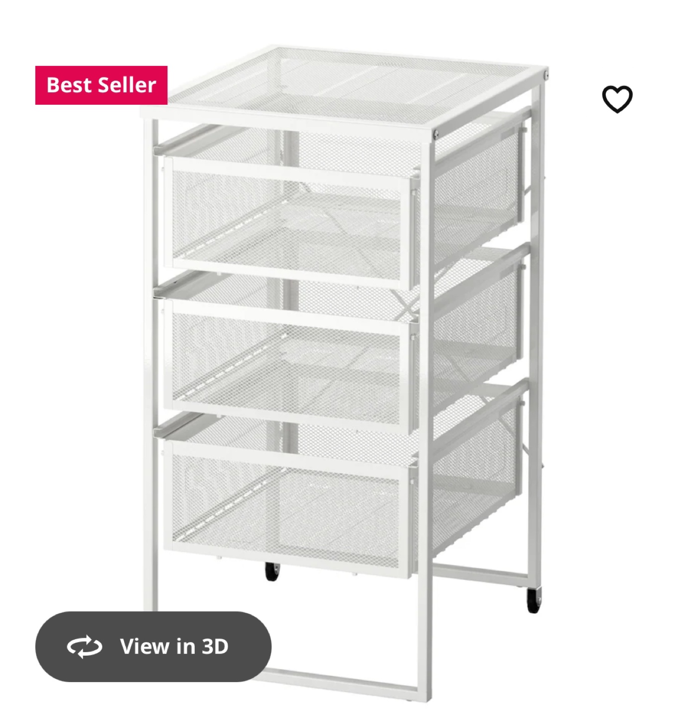 White 3-Drawer Organizer