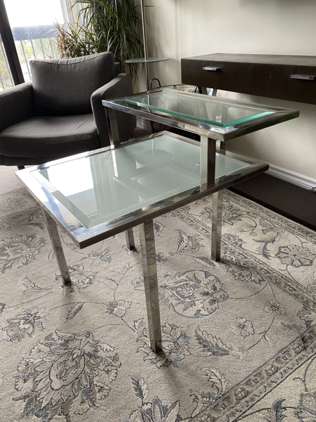 Two-Tier Glass Coffee Table