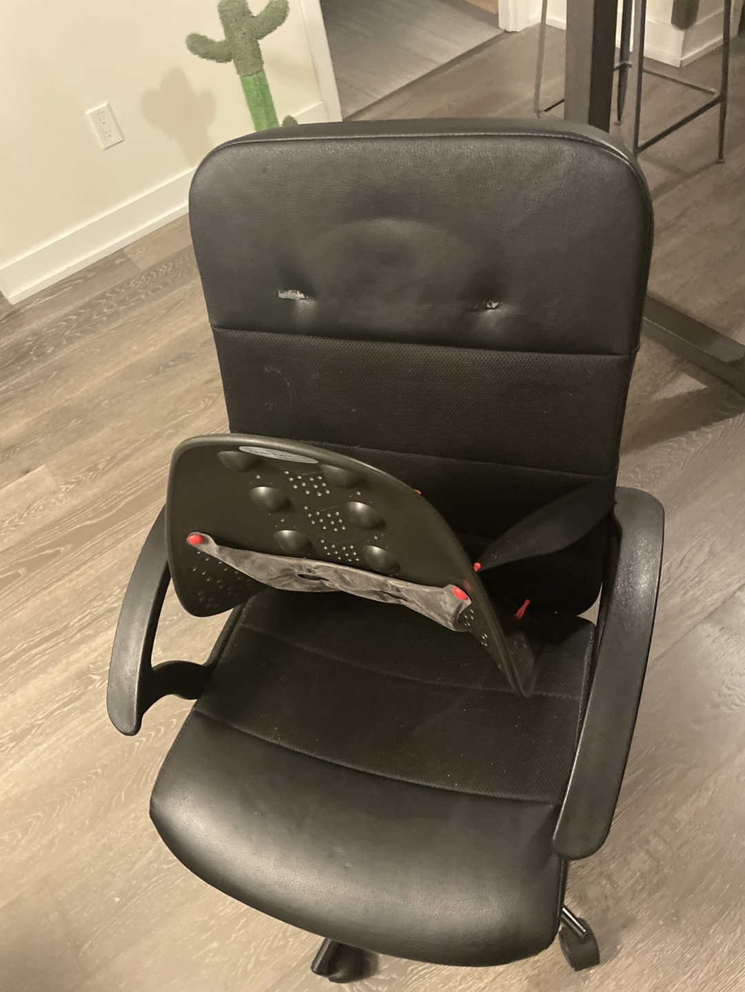 Black IKEA Office Chair with Lumbar Support - photo 4