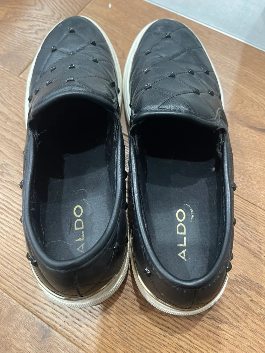 Aldo Friesen Black Studded Slip-On Sneakers image indicator(2)